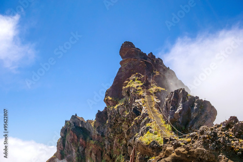 Hiking trail passage - rock stairs