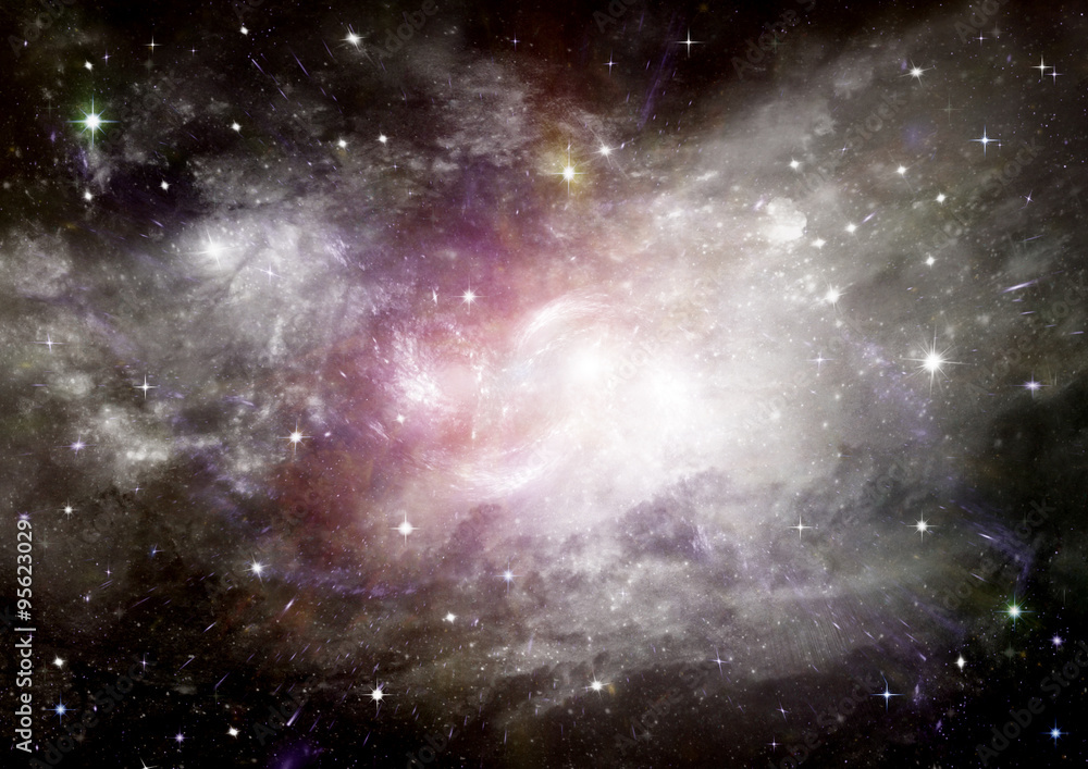 Naklejka premium galaxy in a free space