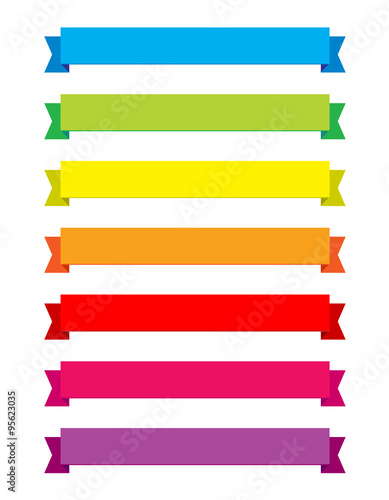 Colored tape labels, labels for titles