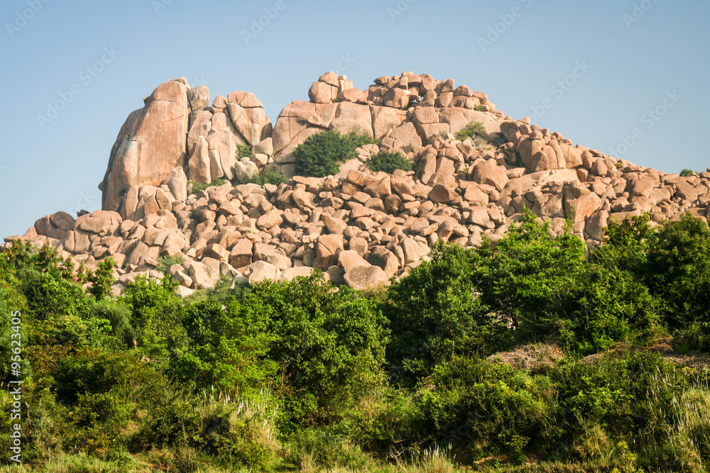 Fototapeta premium Big boulders landscape in hampi