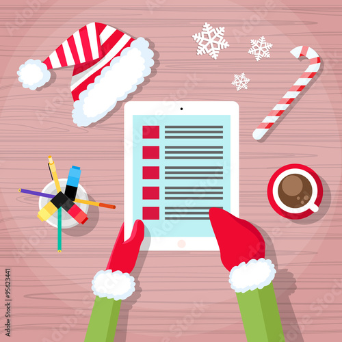 Christmas Check Present Wish List Santa Clause Helper Elf 