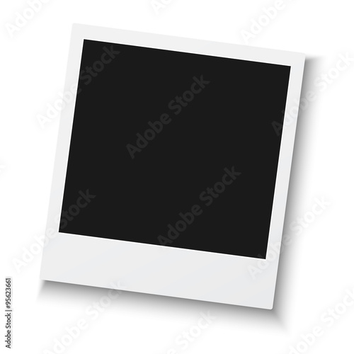 Vintage Photo Frame Isolated on White Background. Retro Photorea