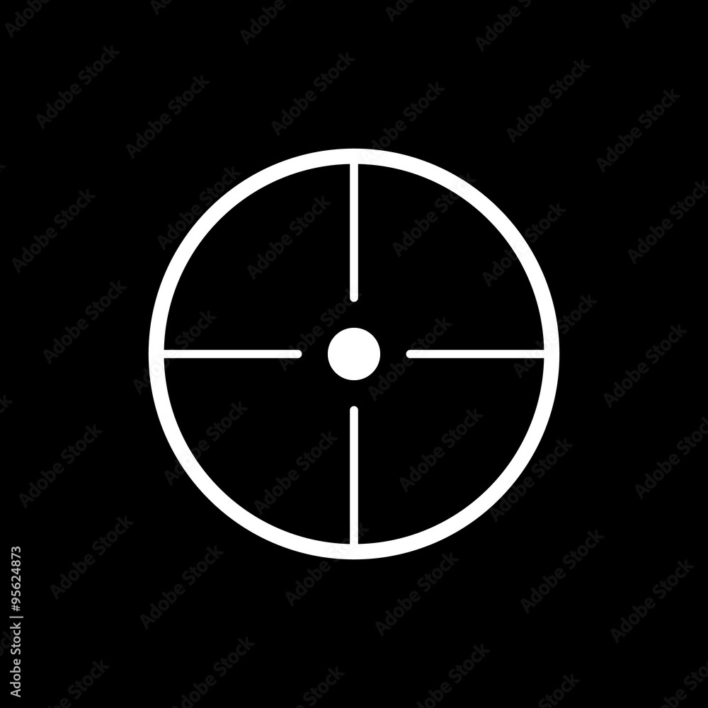 The crosshair icon. Search symbol. Flat The crosshair icon. Search symbol. Flat