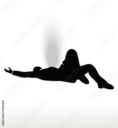 silhouette of businessman falling