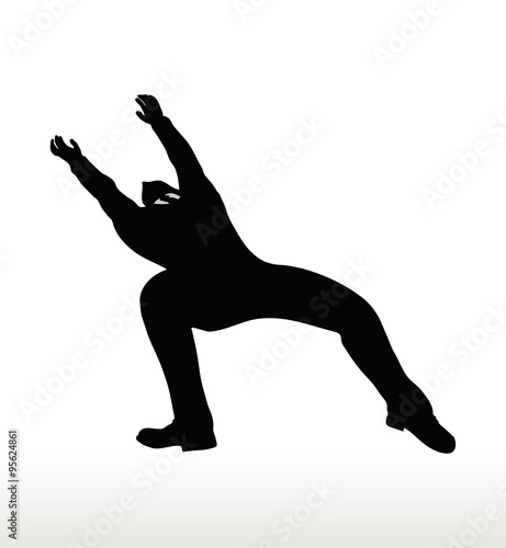 silhouette of businessman falling