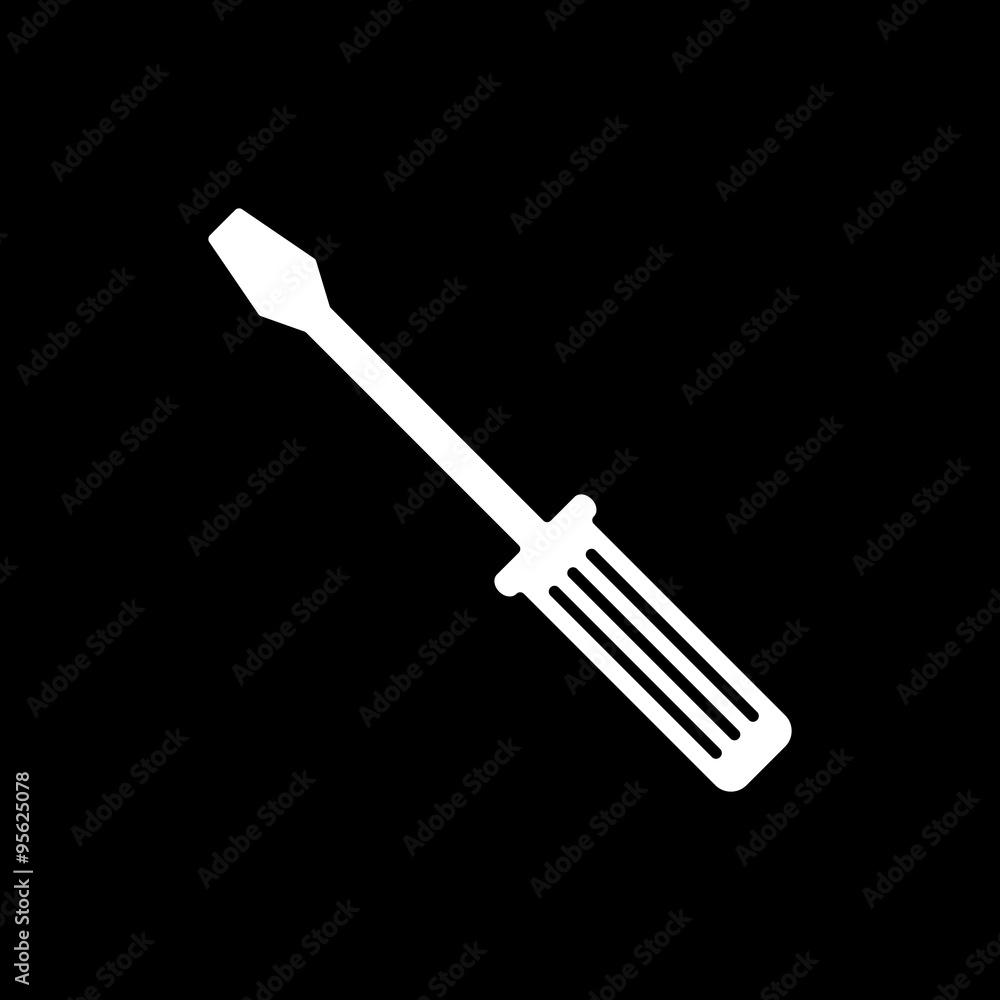The screwdriver icon. Settings symbol. Flat The screwdriver icon. Settings symbol. Flat