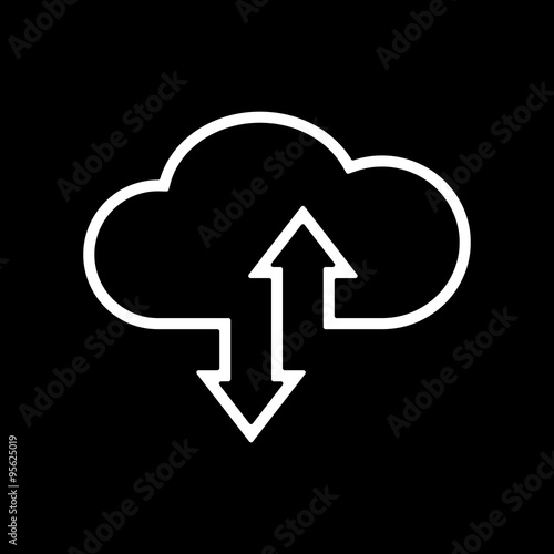 The download and upload to cloud icon