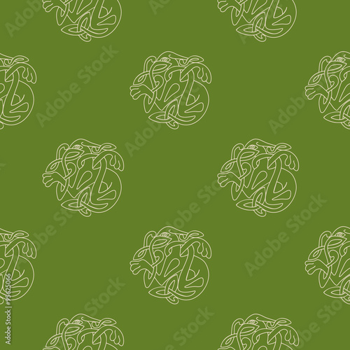 Seamless background with Celtic art and ethnic ornaments for your design