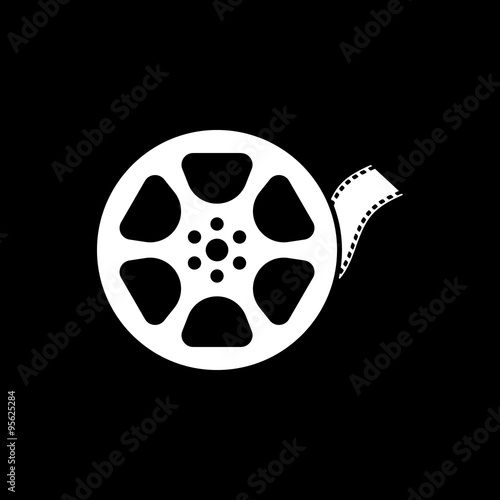The video icon. Movie symbol. Flat
