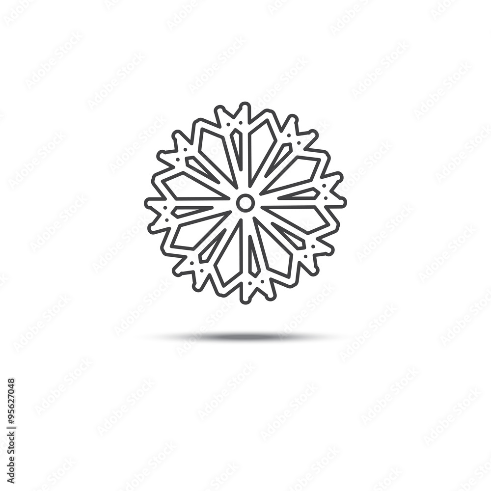 Snowflake vector icons on isolated background Snowflake vector icons on isolated background