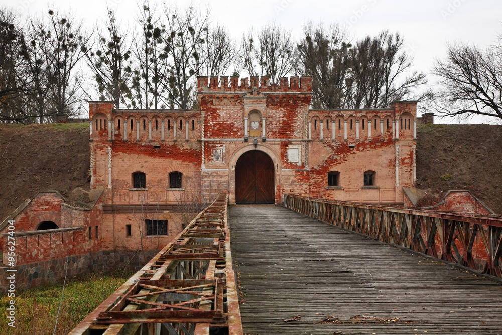 Lublin gate in Deblin fortress (Iwangorod). Poland