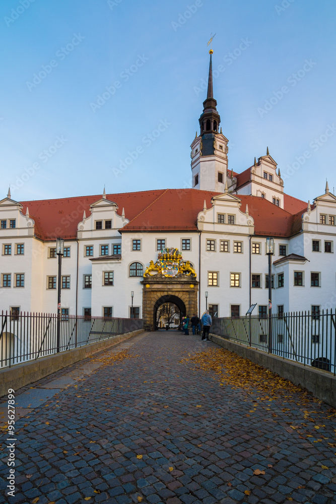 Schloss Torgau im abendlichen Licht