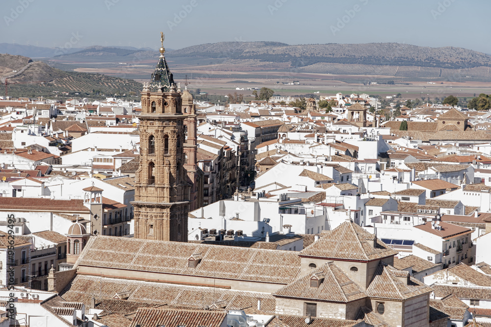 Vistas de la ciudad monumental de Antequera en la provincia de Málaga, Andalucía