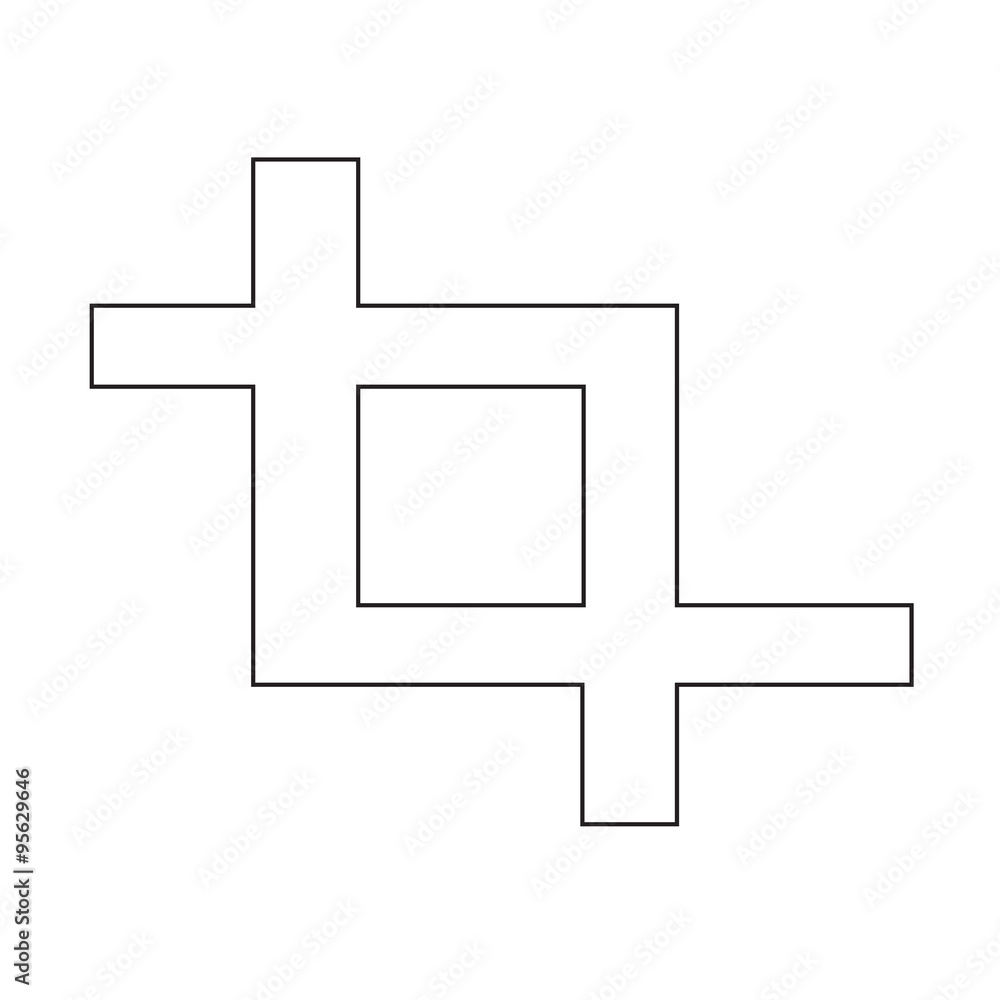 Fototapeta premium Crop icon sign Illustration