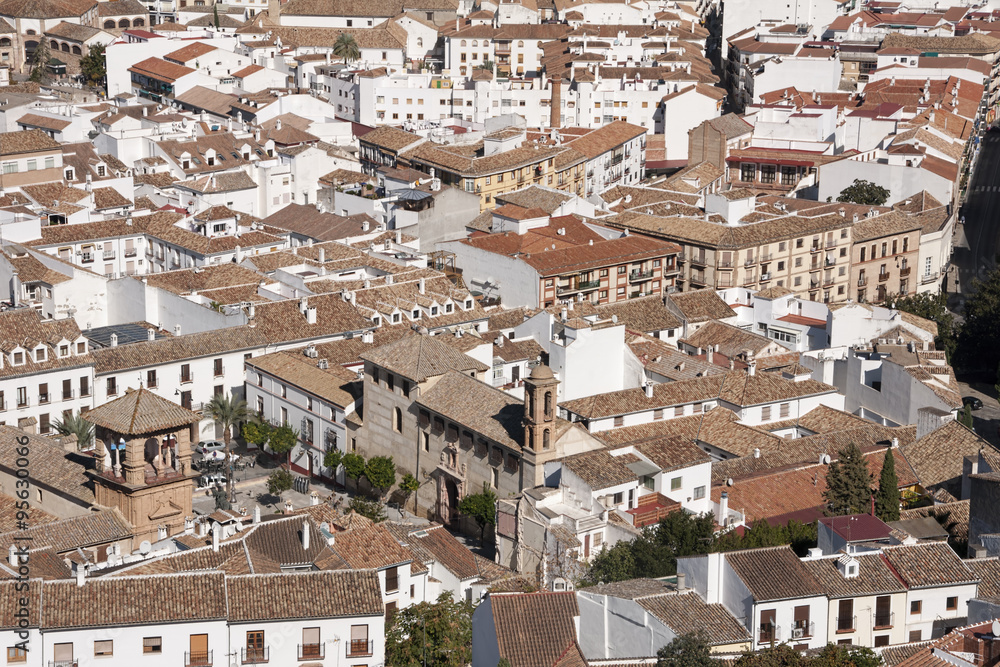 Vistas de la ciudad monumental de Antequera en la provincia de Málaga, Andalucía