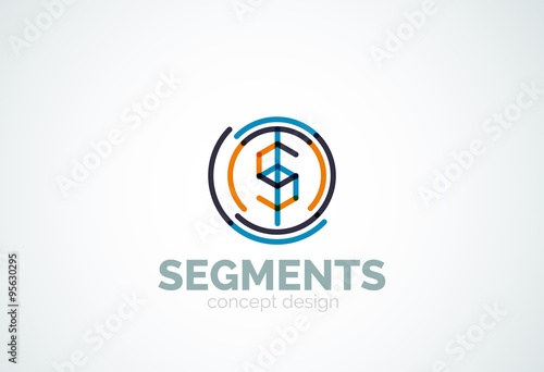 Free Download Vector outline minimal abstract geometric logo - GFXLoad