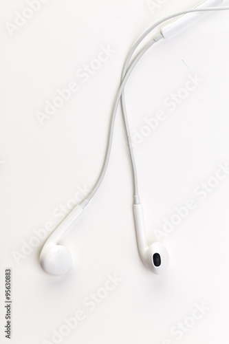 White earphones