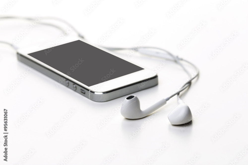 White earphones White earphones