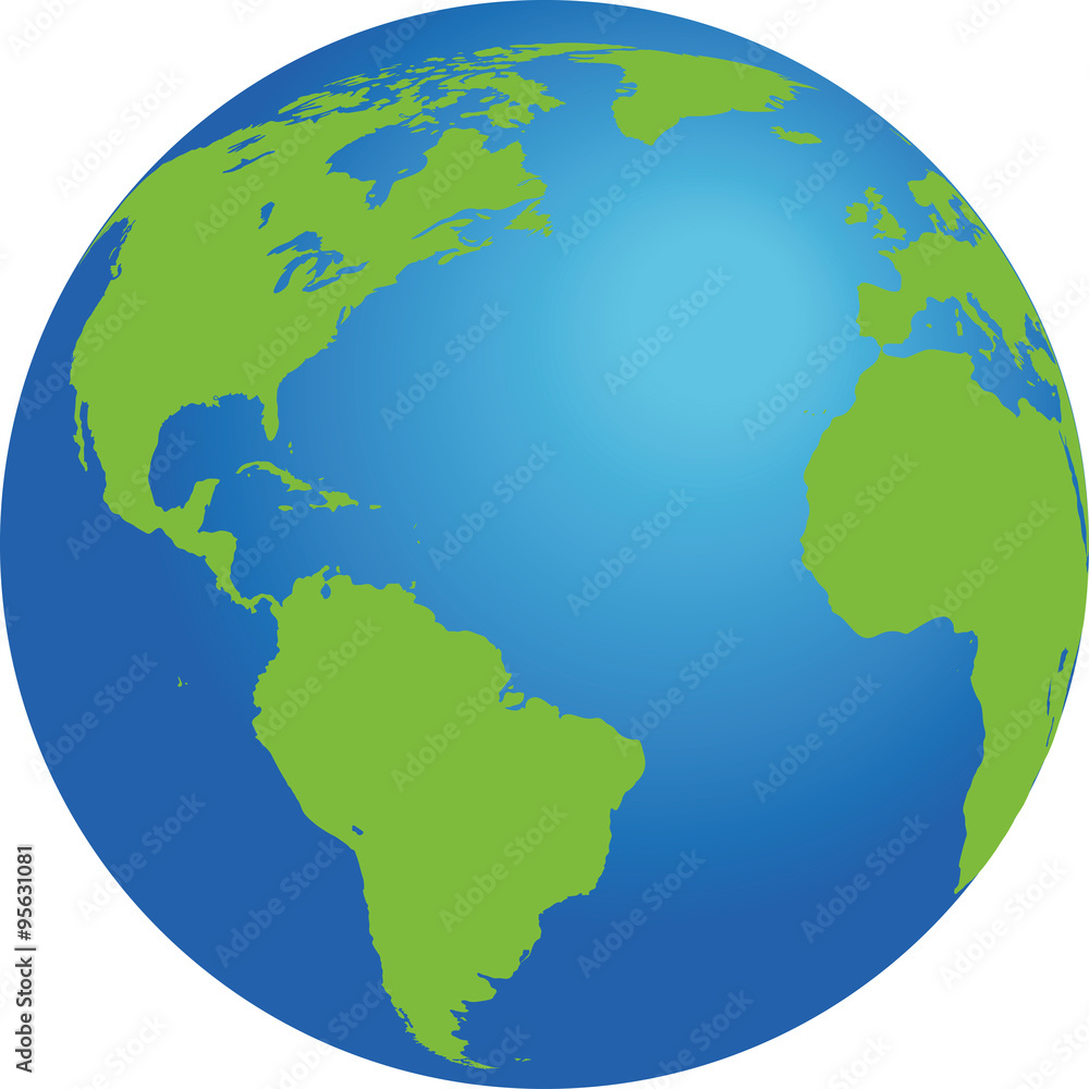World globe vector illustration.