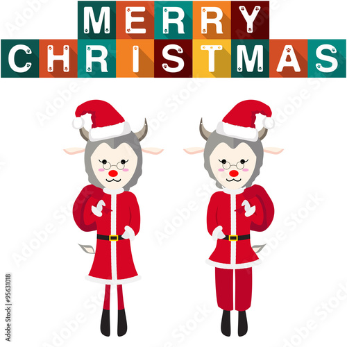 Goat Santa Claus Girl Boy V...