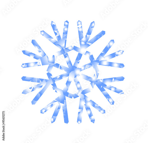 vector illustration snowflake isolated