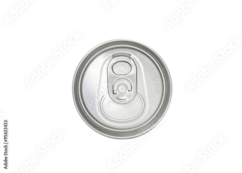 top view of aluminum can