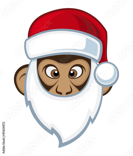 Monkey Christmas hat