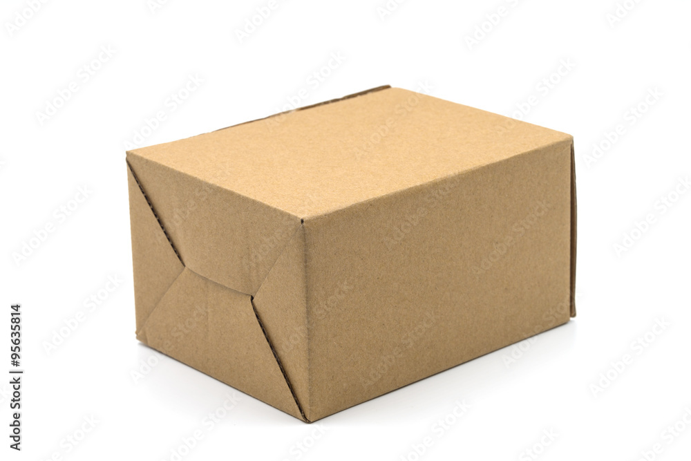 Brown box on white background.