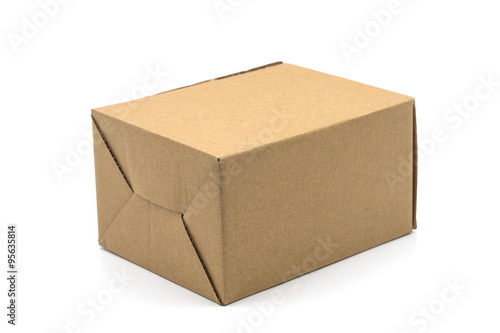 Brown box on white background. © sombats