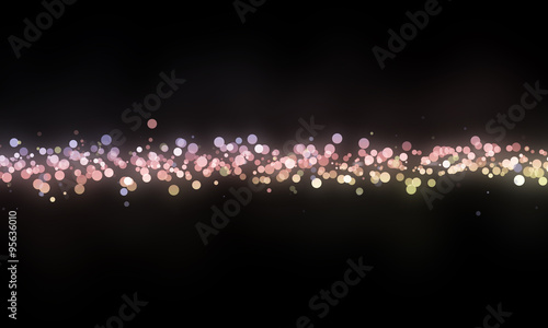 Fototapeta Naklejka Na Ścianę i Meble -  Colorful glitter sparkle on black background