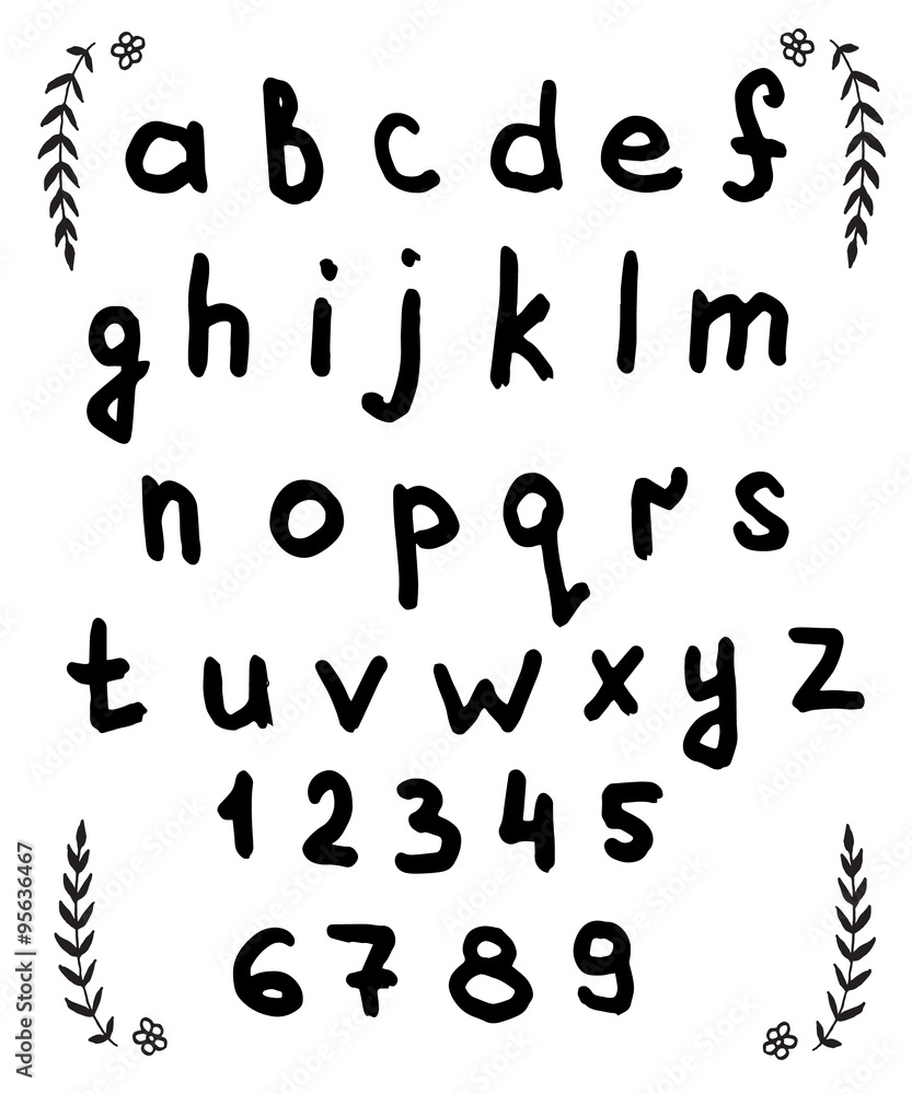 Hand drawn alphabet Hand drawn alphabet