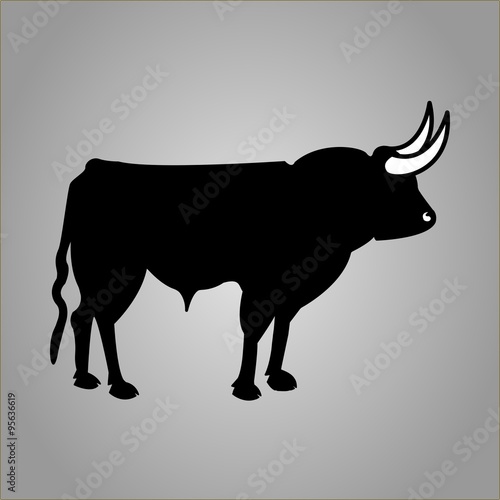 Stier Logo in Schwarz Weiss