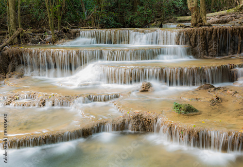 Fototapeta Naklejka Na Ścianę i Meble -   beautiful waterfall in Kanchanaburi province, Thailand