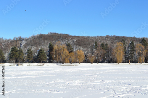 Wallpaper Mural a frozen lake in the highlands Torontodigital.ca