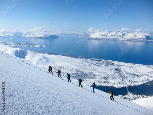 Randonee skiing in Norway photo