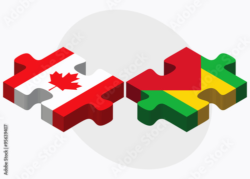 Canada and Sao Tome and Principe Flags