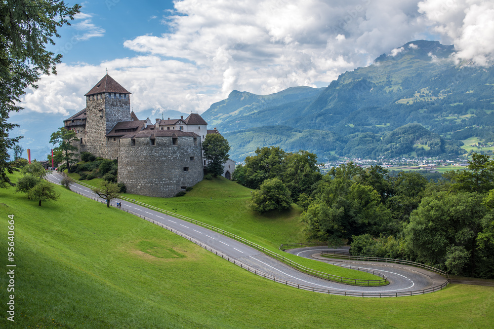 Vaduz Castle, the palace of the Prince of Liechtenstein - obrazy, fototapety, plakaty 