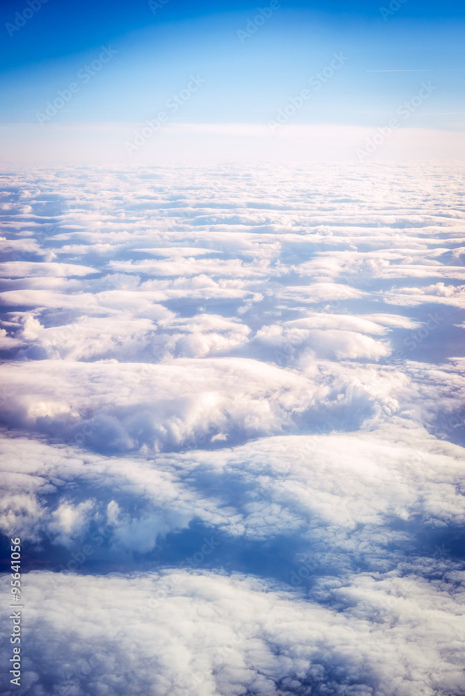 Naklejka premium Clouds with blue sky above