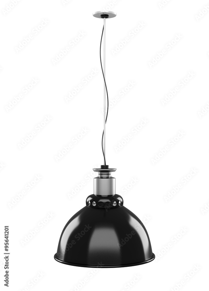 Obraz premium Hanging lamp isolated on white background. 3d.