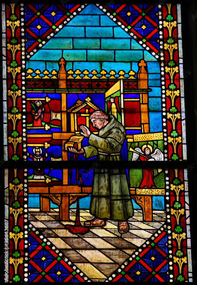 Fototapeta premium Stained Glass in the Cathedral of Leon, Spain