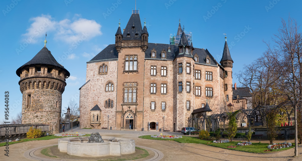 Wernigerode Castle in Germany Panorama