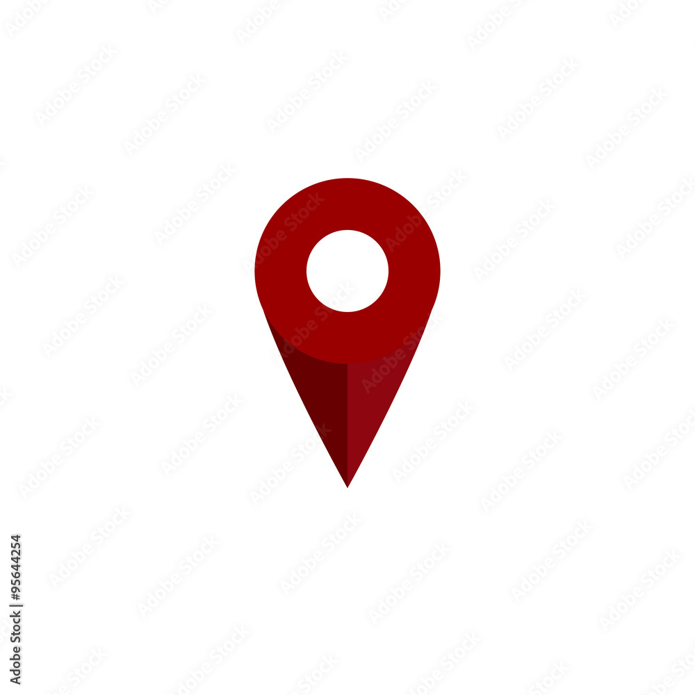Fototapeta premium location marker color vector flat icon