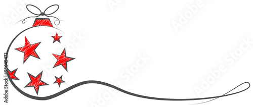 Weihnachten Weihnachtskugel Christbaumkugel mit Sternen isoliert