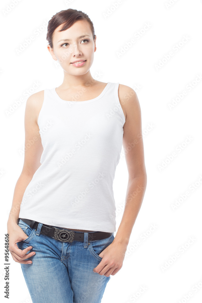 brunette in jeans brunette in jeans