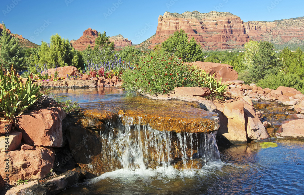 Fototapeta premium A Little Cascade on a Sunny Sedona Day