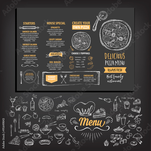 Restaurant cafe menu  template design.