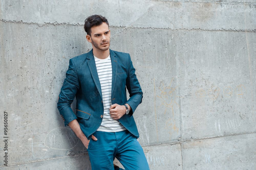 Concept for stylish young man outdoors Concept for stylish young man outdoors