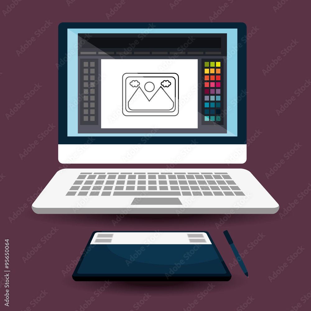 Graphic design art and profession theme Graphic design art and profession theme