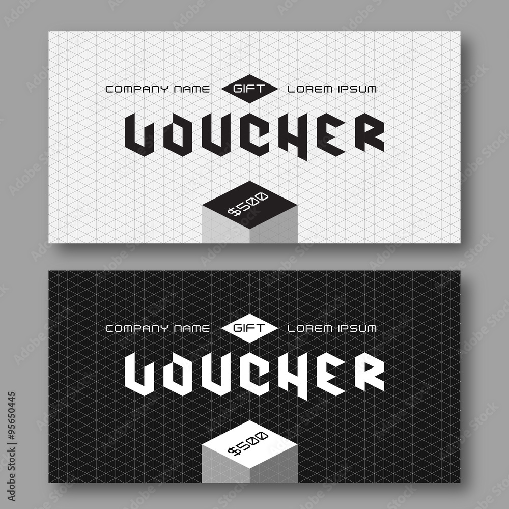 Obraz premium Modern Gift Voucher Template