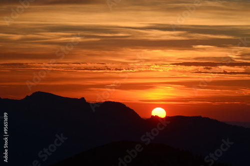 Sonnenuntergang auf dem Gipfel